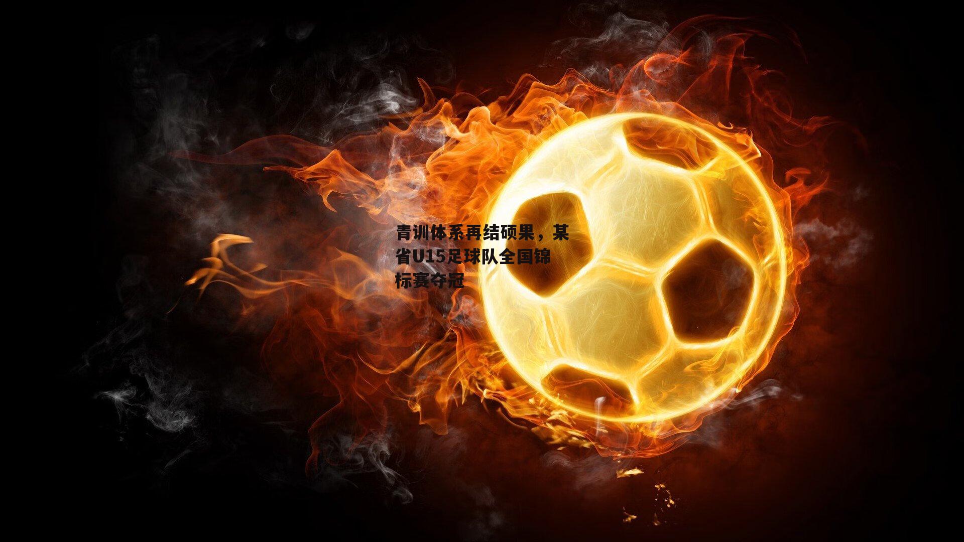 青训体系再结硕果，某省U15足球队全国锦标赛夺冠
